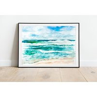 Ocean Print, Sea Wall Art, Seascape Art Print in The Uk, Nautical Painting | Etsy (US)