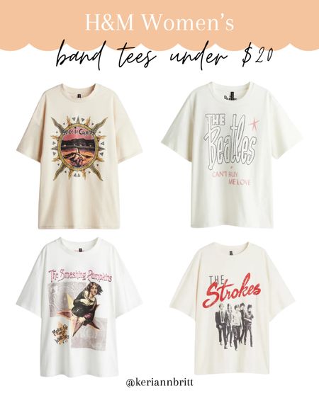 H&M Women’s Band Tees under $20

#LTKStyleTip #LTKFindsUnder50