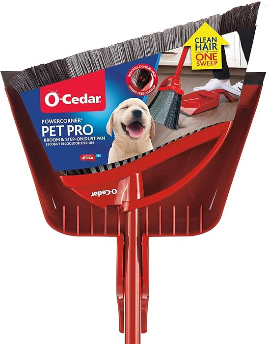 O-Cedar Pet Pro Broom with Step-On Dustpan | Remove 99% with One Sweep | DustPan Removes 3 Times ... | Amazon (US)