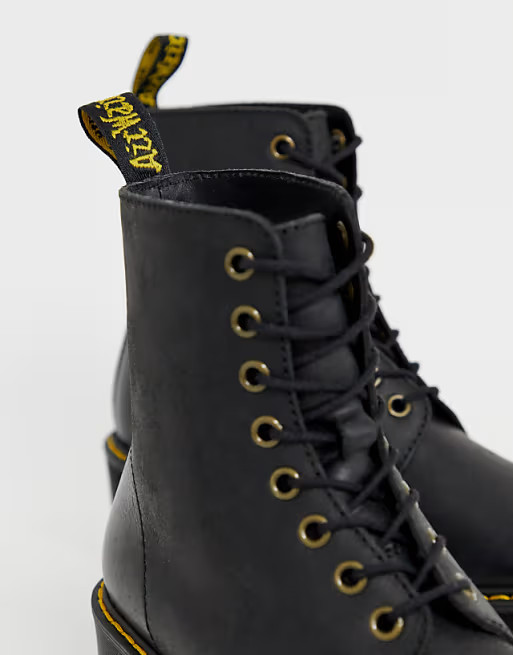 Dr Martens Shriver Hi Wyoming heeled ankle boots in black | ASOS (Global)