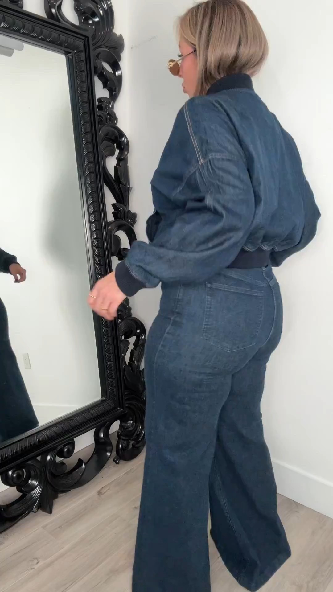 Midsize Fall Outfit

Amazing Gap Jeans 31 Tall (12) These are high stretch. (still have 2 inches to spare with 3 inch heels on) 

Denim bomber size large runs big size down

beige jacket size medium (size done runs big)
#LTKStyleTip 

#LTKFindsUnder50 #LTKMidsize #LTKCyberWeek #LTKMidsize #LTKTall #LTKMidsize #LTKTall