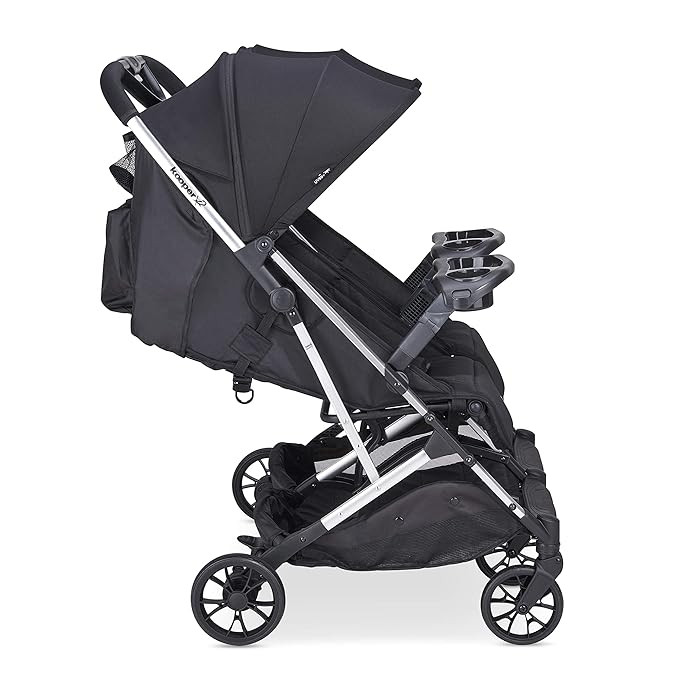 Joovy Kooper X2 Double Stroller, Lightweight Travel Stroller, Compact Fold with Tray, Black | Amazon (US)