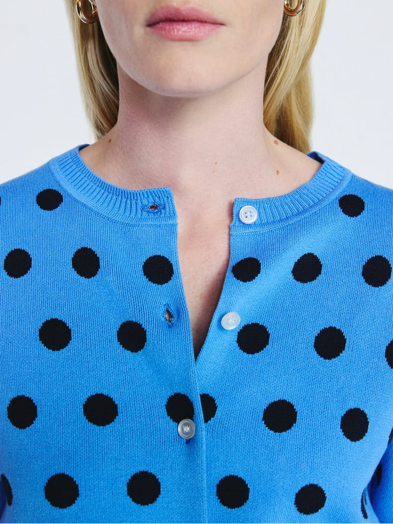 Free Assembly Women's Cardigan Sweater with Short Puff Sleeves, Lightweight, Sizes XS-XXL | Walmart (US)