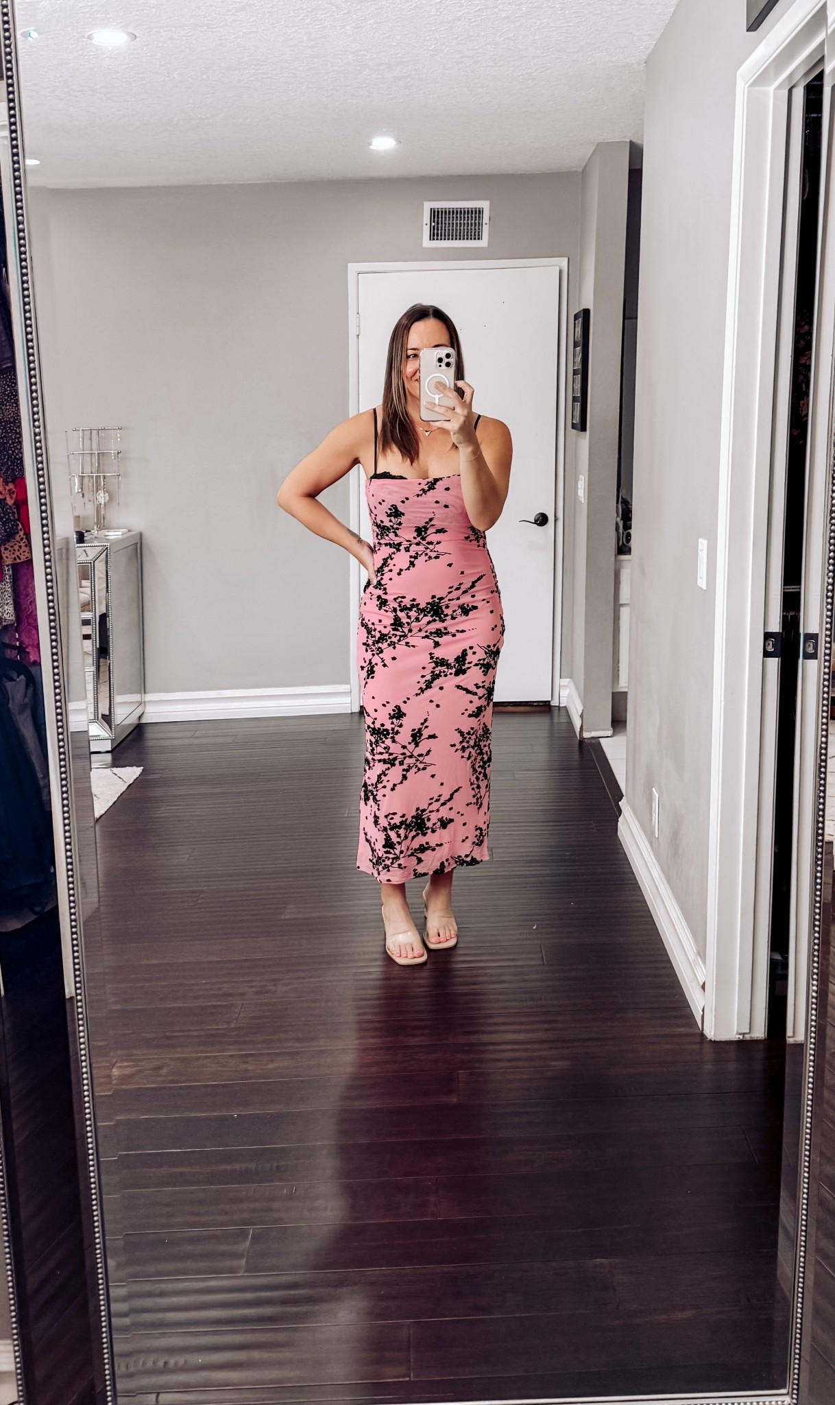 This dress is stunning and perfect for your Valentines Date. For reference wearing a size Medium. Use code JAN35 for 35% off.  

 #LTKU #LTKOver40 #LTKSaleAlert