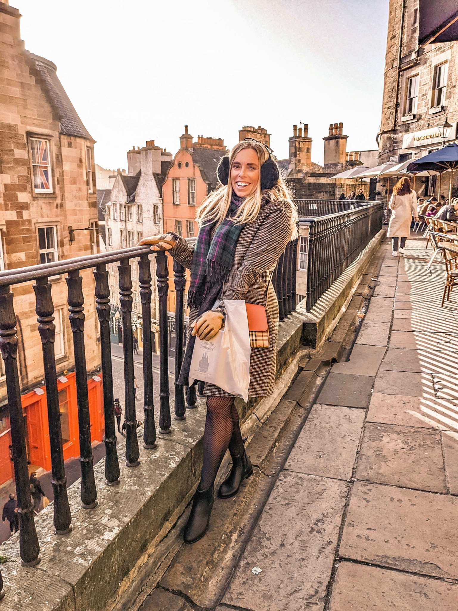 ~Travel Tuesday~ Holiday plaids & Edinburgh rooftops!
 
We spent our last full day during our recent trip to Scotland exploring and revisiting favs of Edinburgh. We were here several years ago for part of our honeymoon and had wanted to hit some of the streets & historic alleys we had wandered before. This one in Old Town is one of my favorites that I knew we had to revisit. Historic street wanderings and Christmas market shopping= made for one happy gal! 🤗🎄 Happy Tuesday friends!

Pulled out several plaids for Edinburgh and Christmas market wanderings including this new favorite plaid coat- currently on sale and linked in limited sizes here along with a similar option. Also got to pull out my fun bow earmuffs for the day- also linked here along with similar boots and holiday plaid scarf! 👉🏻

#LTKSeasonal #LTKHoliday #LTKGiftGuide