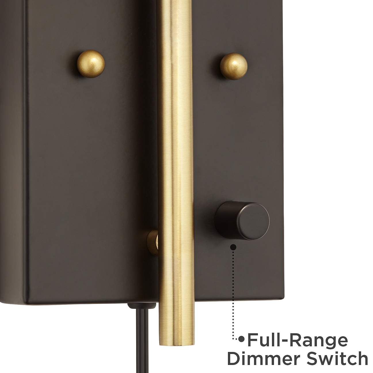 Chester Antique Brass and Black Swing Arm Plug-In Wall Lamp - #61H36 | Lamps Plus | Lamps Plus