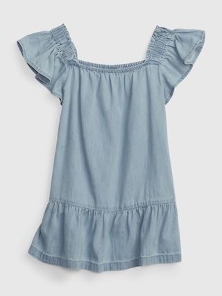 Toddler Denim Tiered Dress with Washwell | Gap (US)