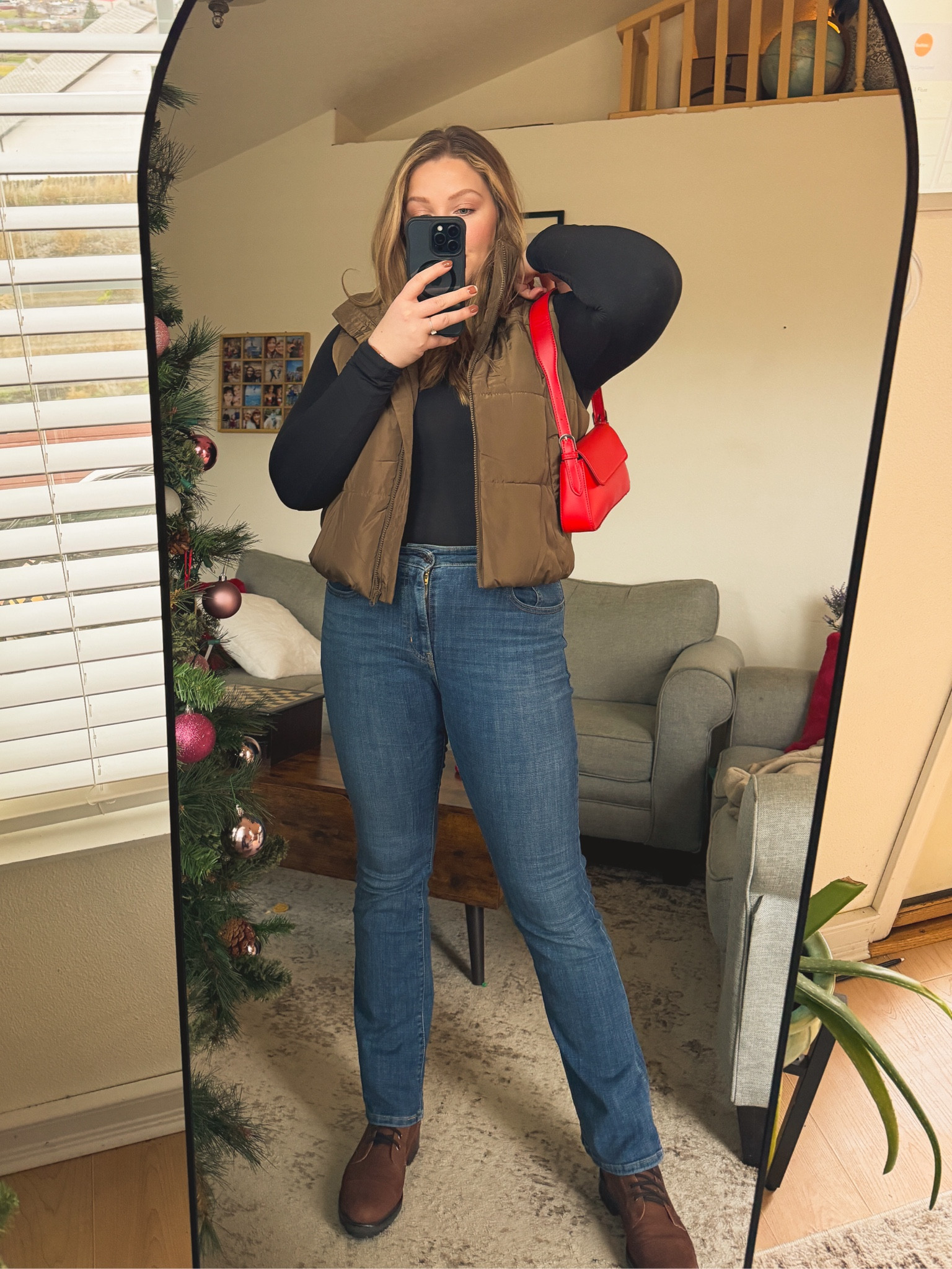 Currently getting back into the hang of things after the holiday season. Had to throw on a cozy casual outfit for the day. What’s the weather like in your area? Ours is rainy and slightly cold, but not snow weather yet. Also, my boots are on sale on the Ables website. And the rest of the outfit you can find on Amazon & Prettylittlethings for the accessories. I would say true to size in jeans and vest in size up in bodysuit.

#LTKfindsunder50 #LTKmidsize #LTKGiftGuide