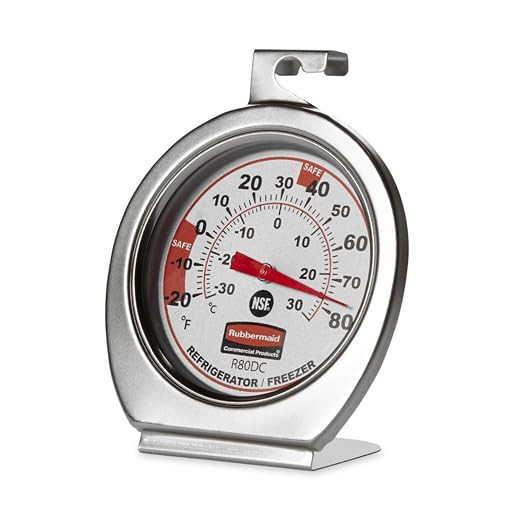 Rubbermaid Commercial Products Thermometer, Classic Large Mechanical Dial, Chrome, Extreme Temper... | Amazon (US)