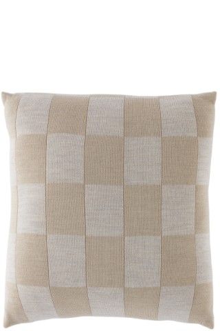 SSENSE Exclusive Off-White & Grey Merino Wool Pillow | SSENSE
