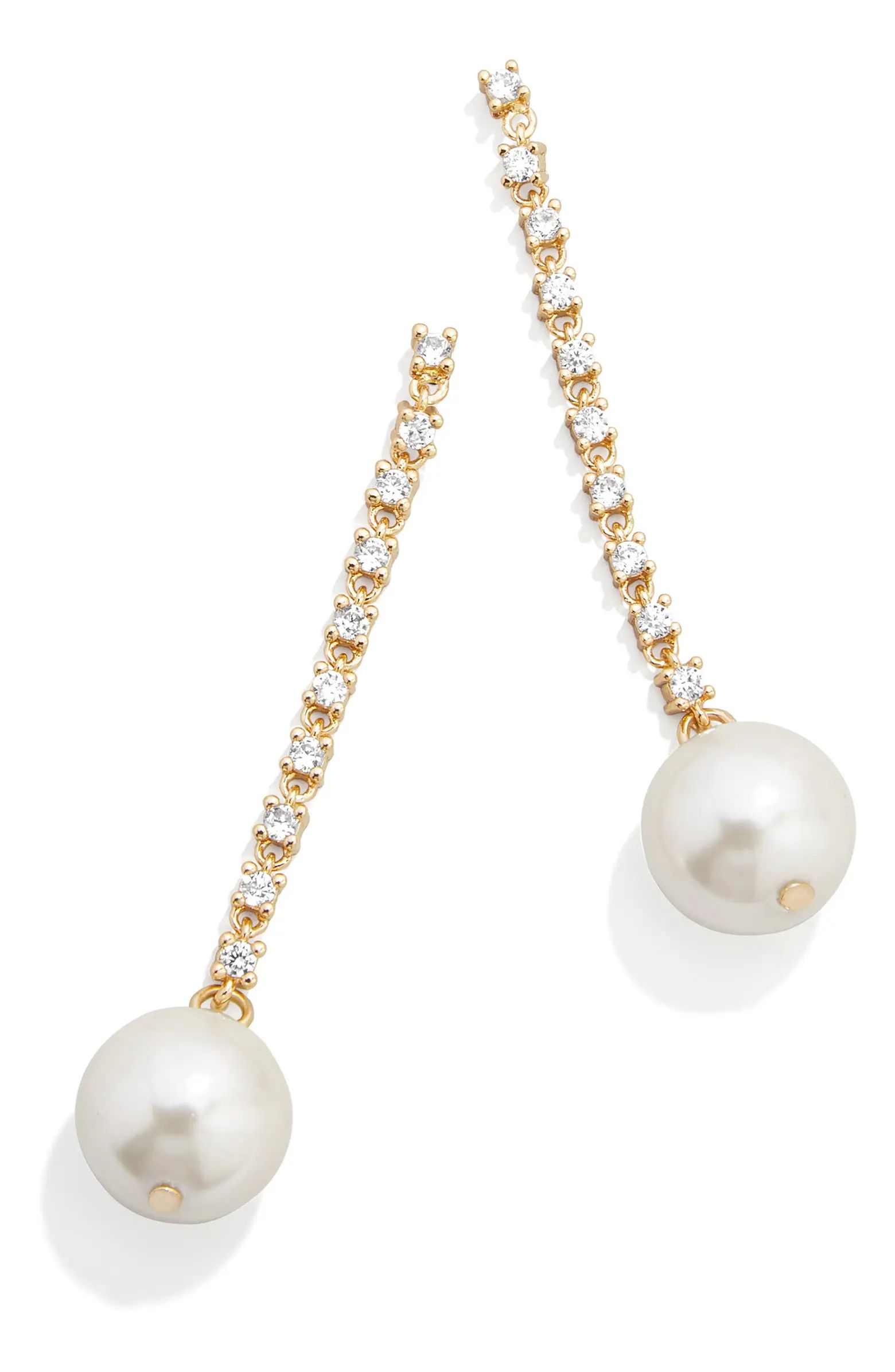 Laney Imitation Pearl Linear Drop Earrings | Nordstrom