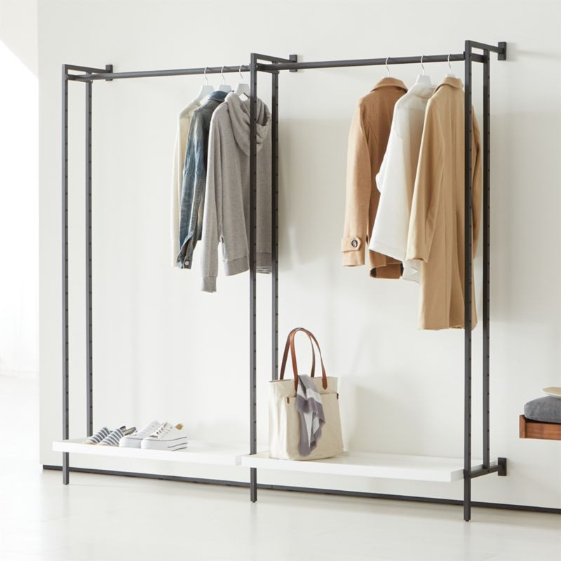 Flex Modular Double Clothing Rack | Crate and Barrel | Crate & Barrel