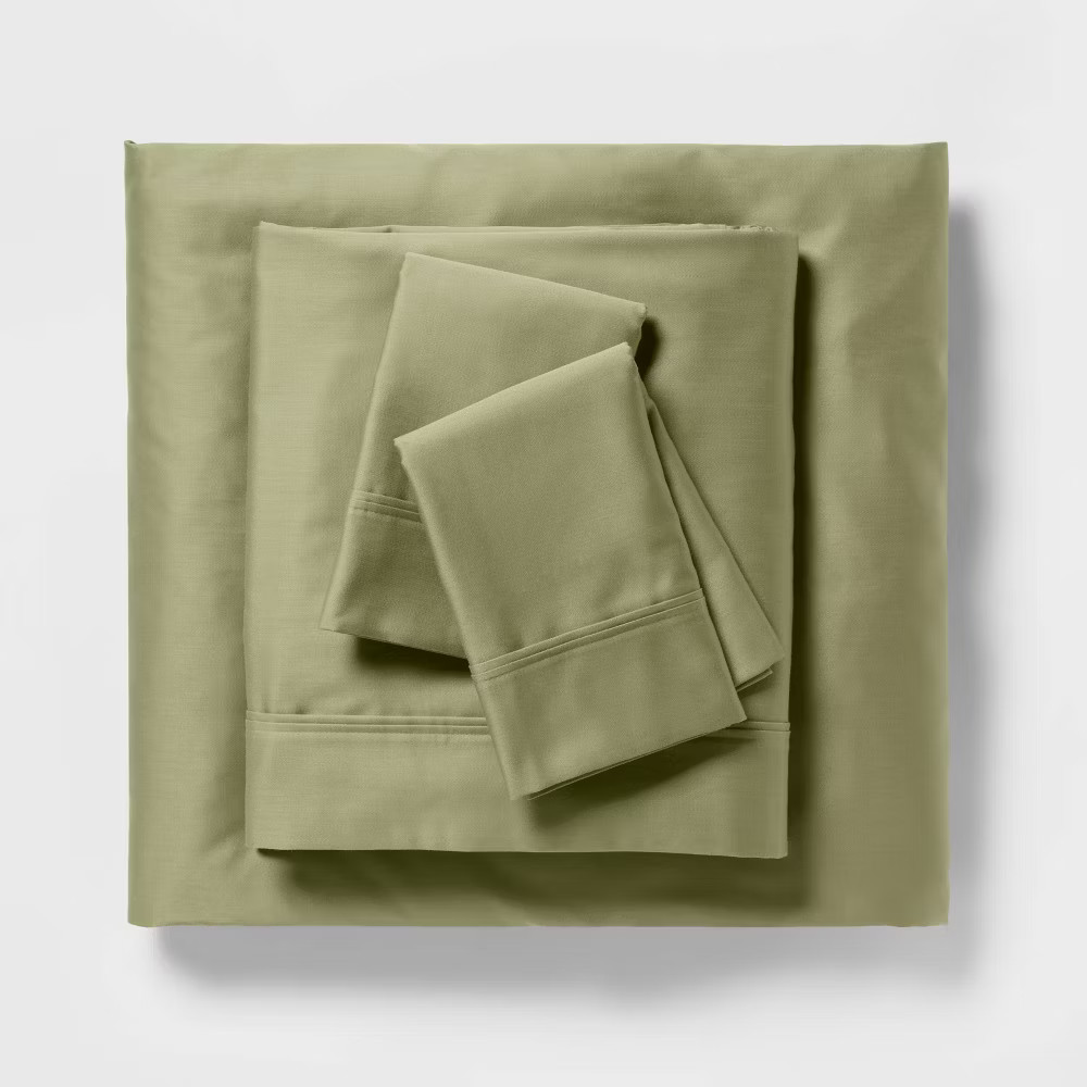 Threshold 400 Thread Count Cotton Sateen 4-Piece Sheet Set Luxurious | eBay | eBay US