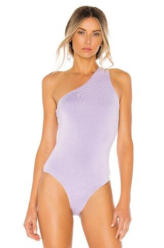 superdown Devonne One Shoulder Bodysuit in Lavender from Revolve.com | Revolve Clothing (Global)