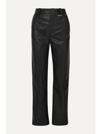 Commission - Faux-leather Straight-leg Pants - Black | NET-A-PORTER (US)