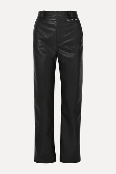 Commission - Faux-leather Straight-leg Pants - Black | NET-A-PORTER (US)