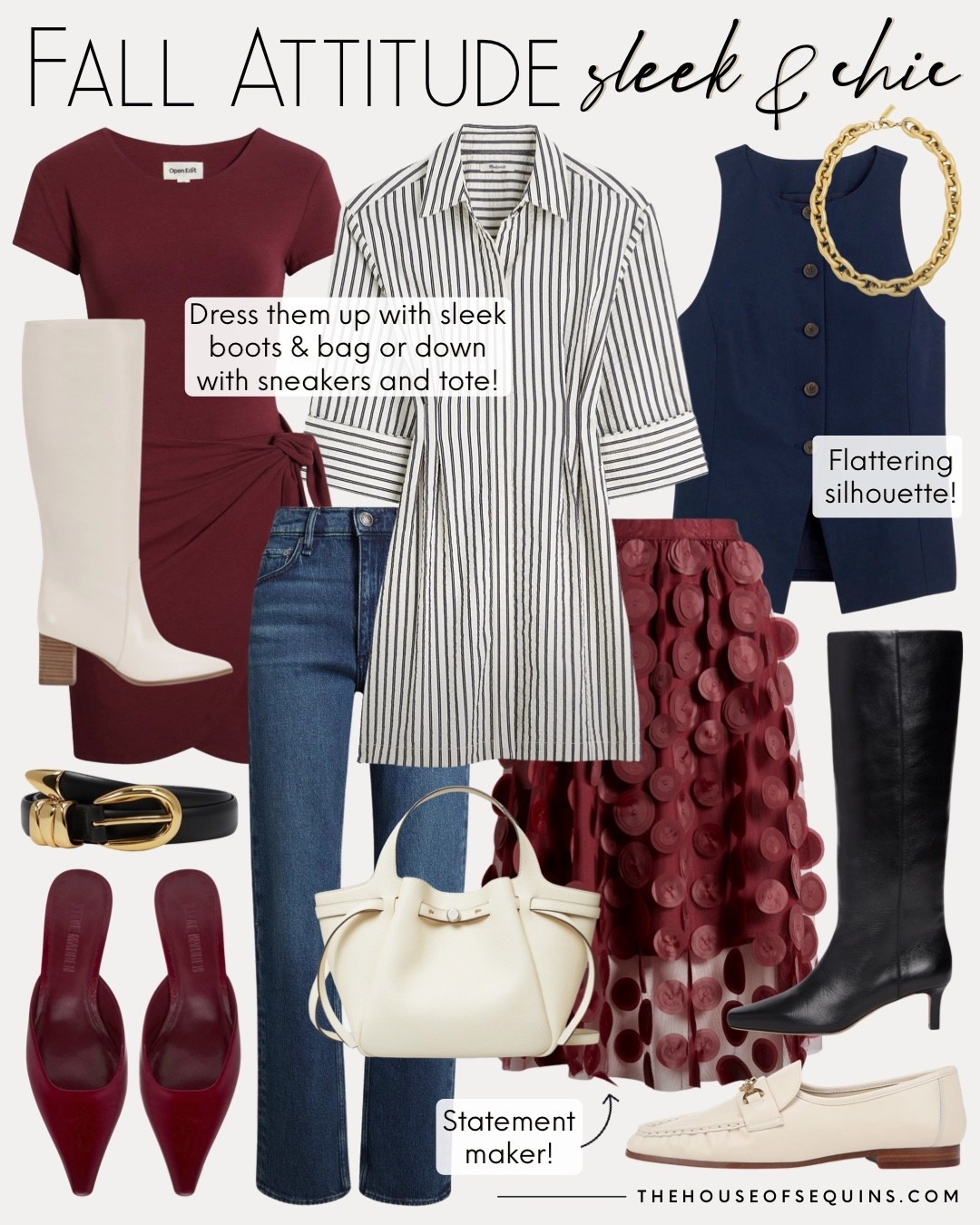 Shop Nordstrom Anniversary sale fall outfit finds! burgundy dress, Madewell shirt dress, knee high boots, loafers, vest, Tory Burch bag, midi skirt, Steve Madden suede shoes, suede boots, faux leather jacket, sweater dress, Ralph Lauren denim shirt and more! 

#LTKSaleAlert #LTKFindsUnder100 #LTKFindsUnder50