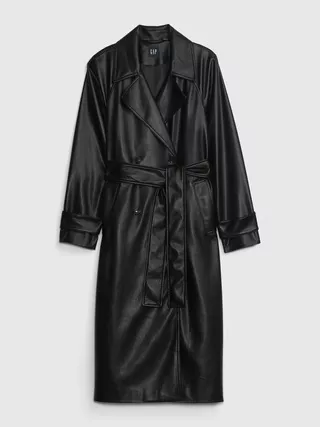 Nevada Vegan Leather Trench Coat curated on LTK