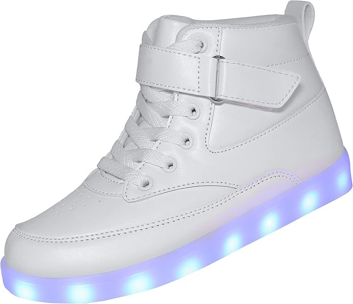 Kids LED Light up Shoes USB Charging Flashing High-top Sneakers for Boys and Girls Child Unisex | Amazon (US)