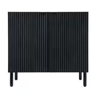 Merk Black 2-Door Cabinet | The Home Depot