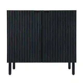 Merk Black 2-Door Cabinet | The Home Depot