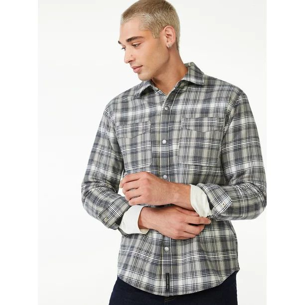 Free Assembly Men's CPO Shirt Jacket - Walmart.com | Walmart (US)