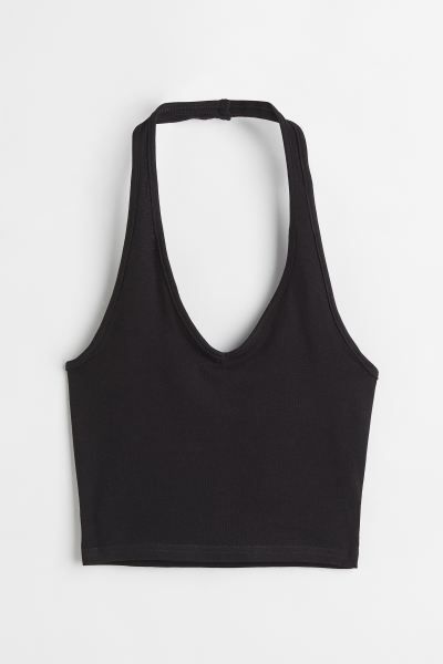 Halterneck V-neck Top | H&M (US + CA)