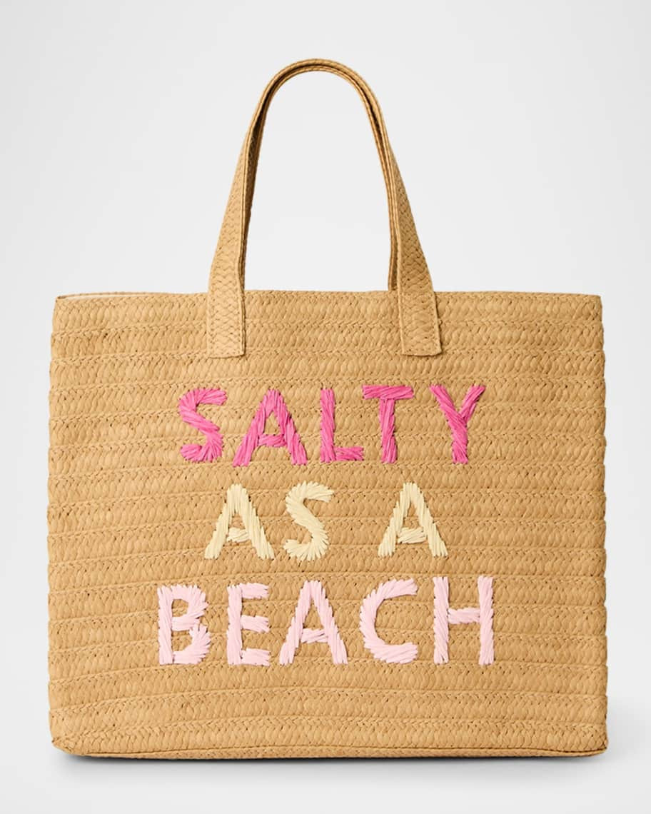 Salty as a Beach Straw Tote Bag | Neiman Marcus