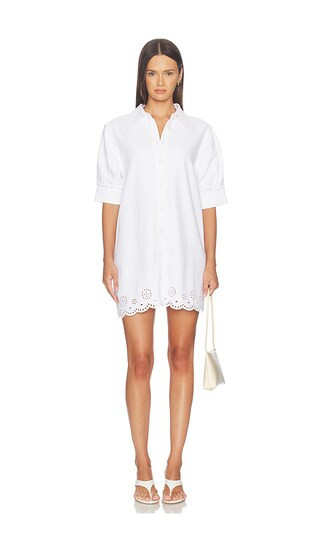 FRAME The Eyelet Play Dress in White. - size L | Revolve Clothing (Global)