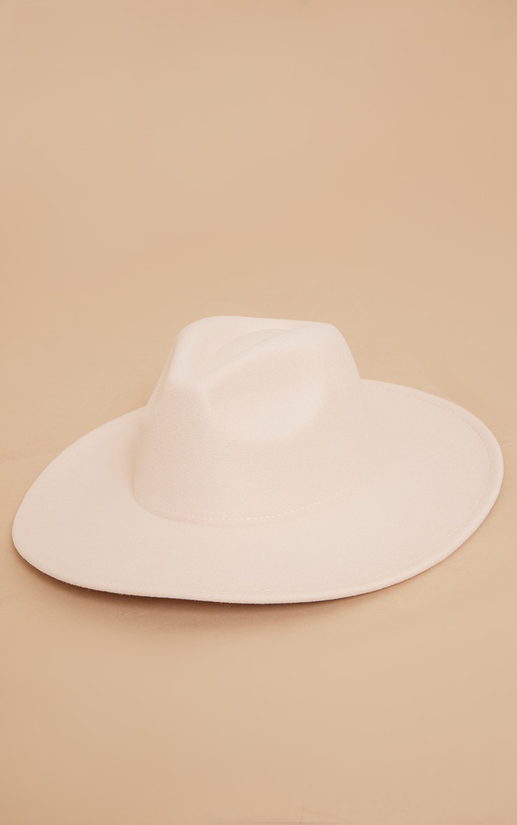 Cream Wide Brim Fedora Hat | Pretty Little Thing (Australia & New Zealand)