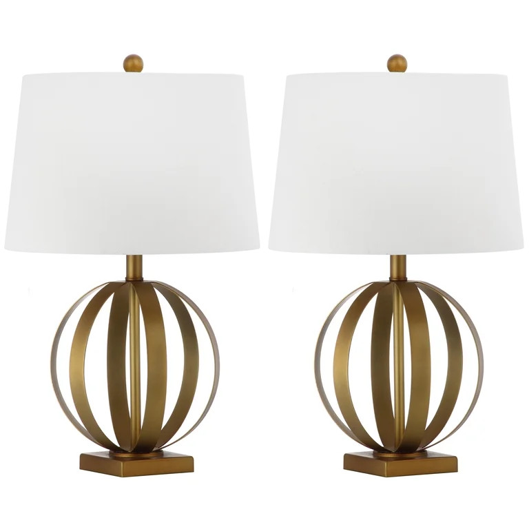 Safavieh Euginia 24.5 in. H Golden Glam Sphere Table Lamp, Set of 2 | Walmart (US)