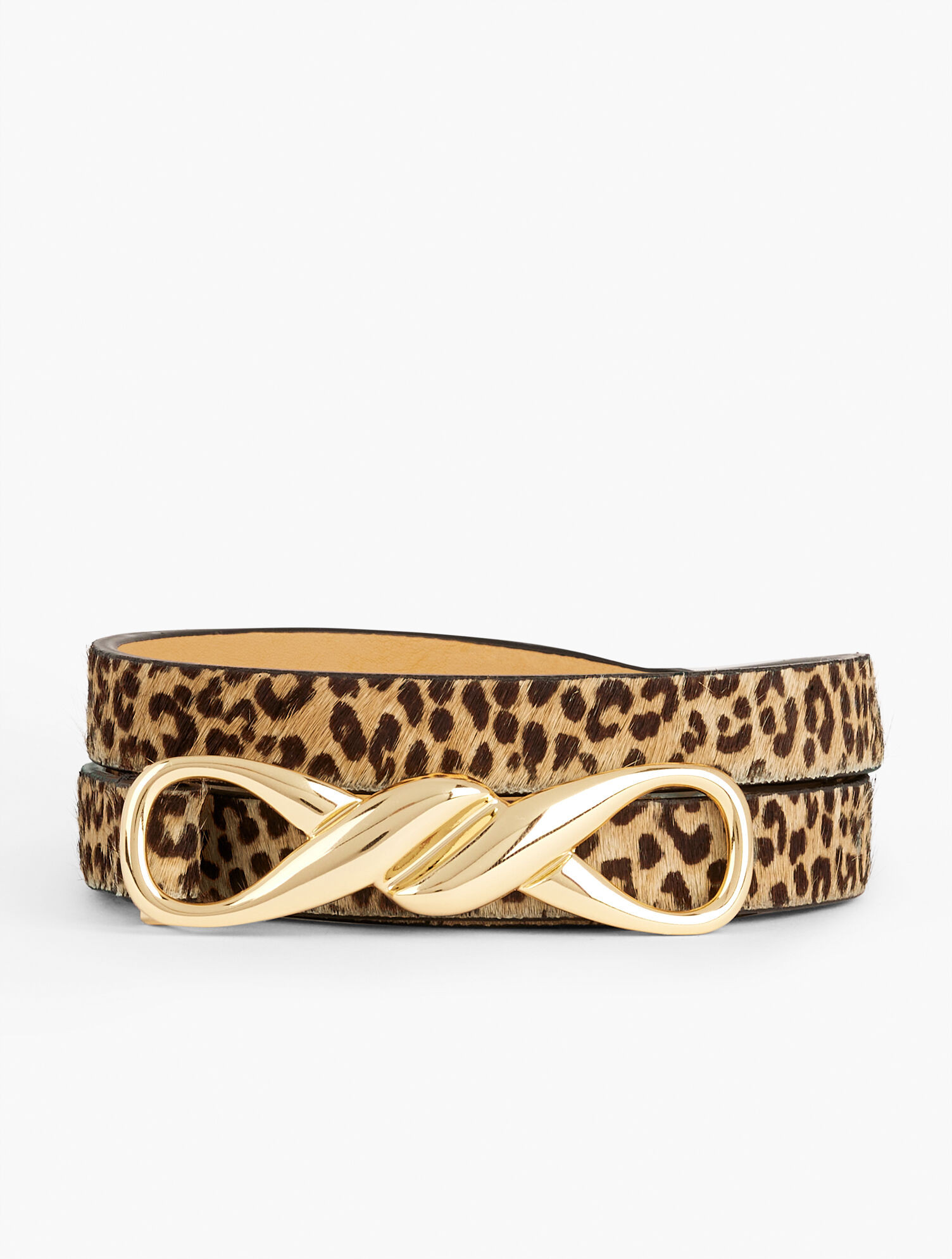 Gemelli Buckle Belt - Leopard Calf Hair | Talbots