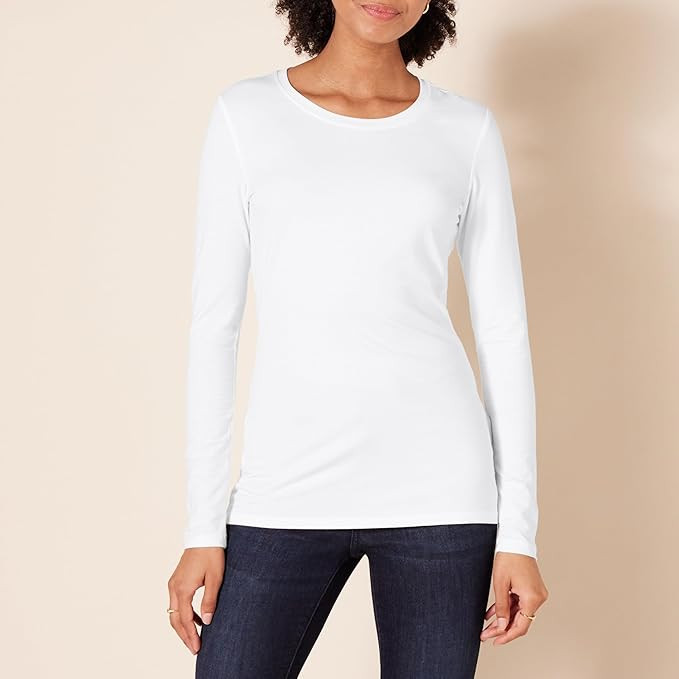 Amazon Essentials Women's Classic-Fit Long-Sleeve Crewneck T-Shirt (Available in Plus Size) | Amazon (US)