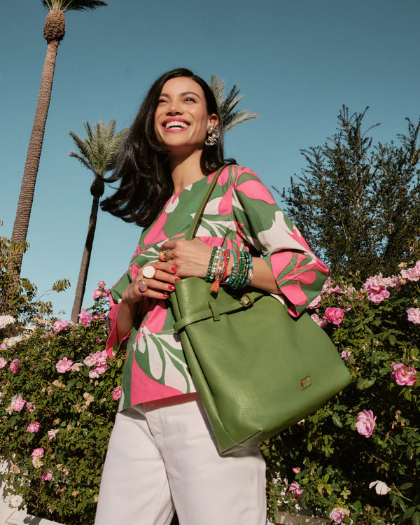 Charlie Shoulder Bag - Tumbled Leather Black | Frances Valentine