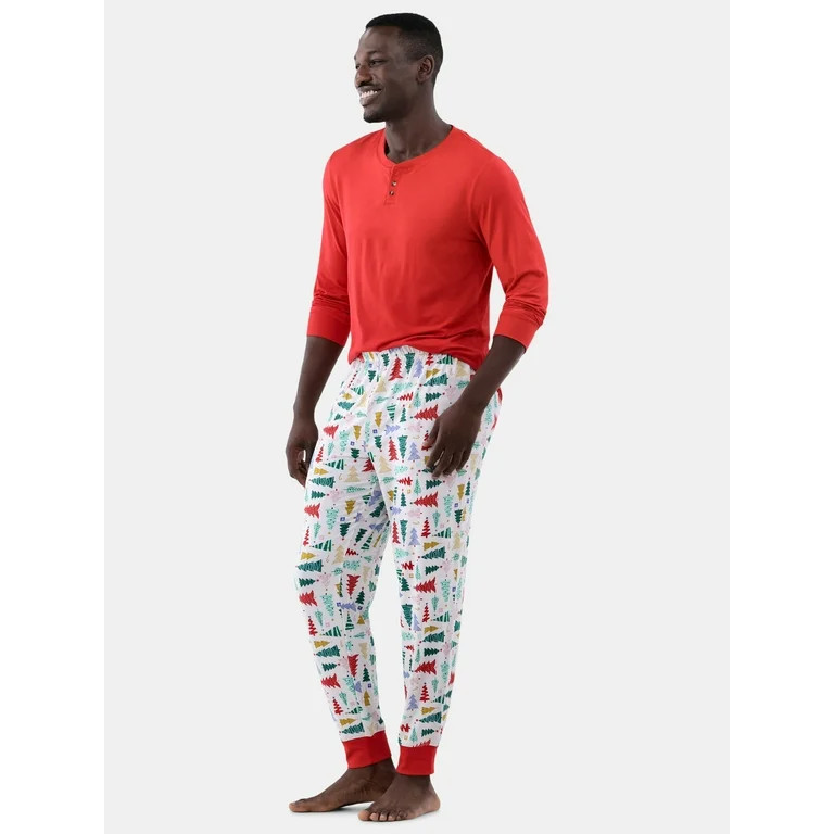 Holiday Time Men's Christmas Tree Pajama Set, 2-Piece, Sizes S-3X | Walmart (US)