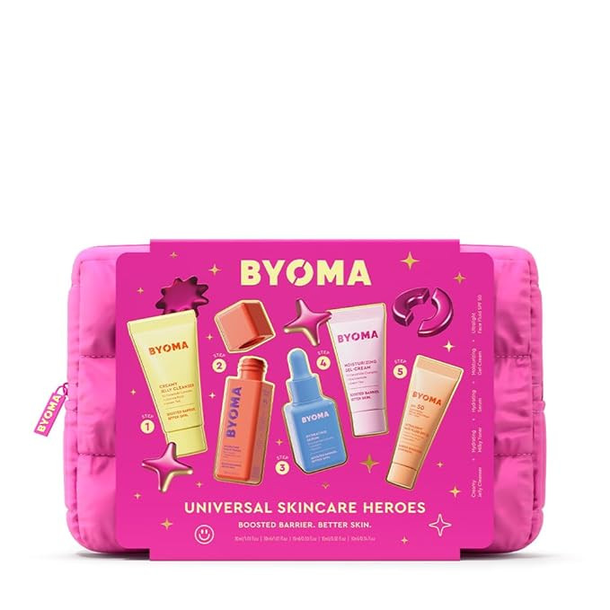 BYOMA Universal Skincare Heroes (5-Piece Kit) - Skincare Gift Set with Jelly Cleanser, Milky Tone... | Amazon (US)