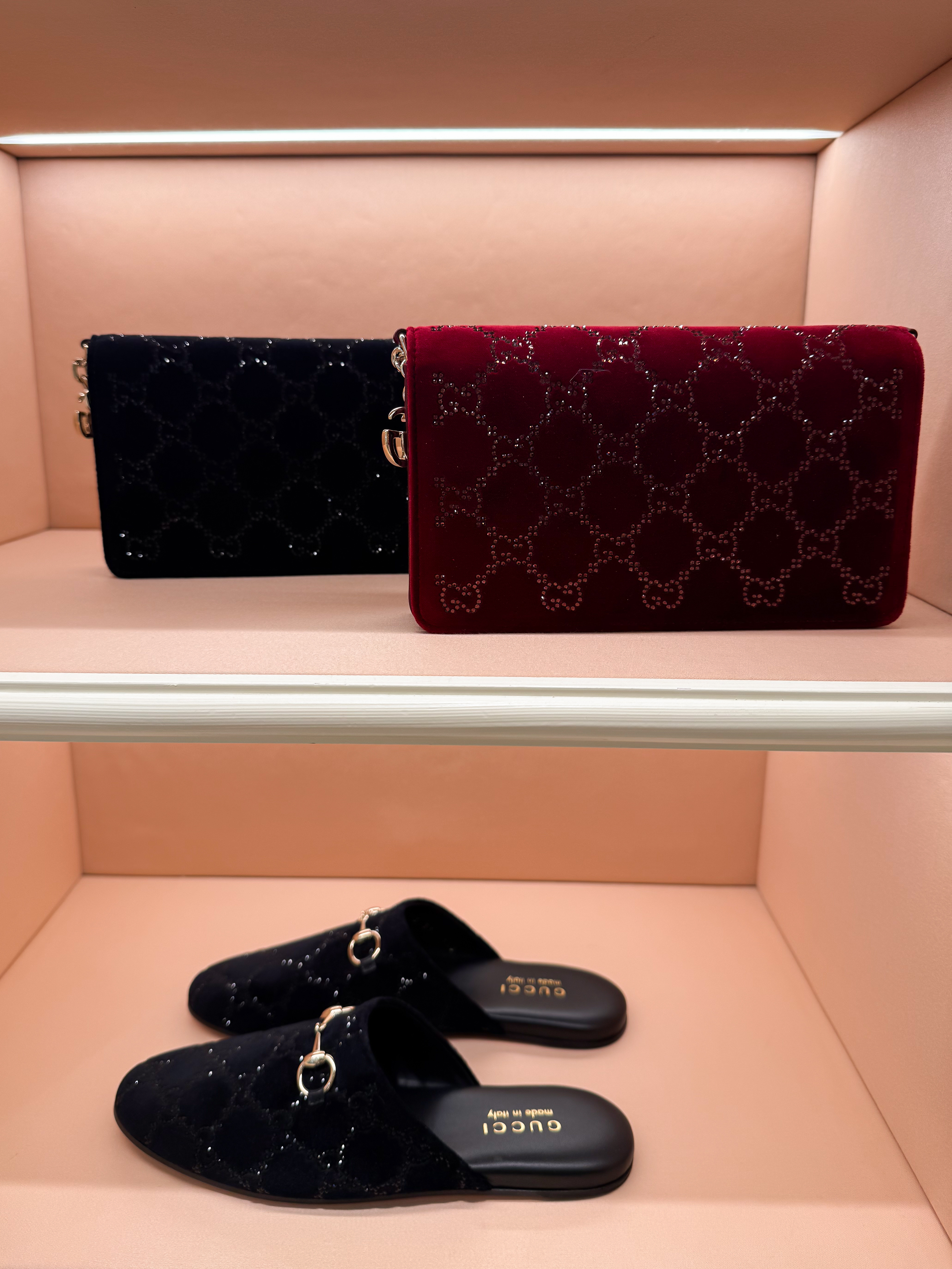 Gucci crystal bag and loafers 

#LTKGiftGuide #LTKHoliday