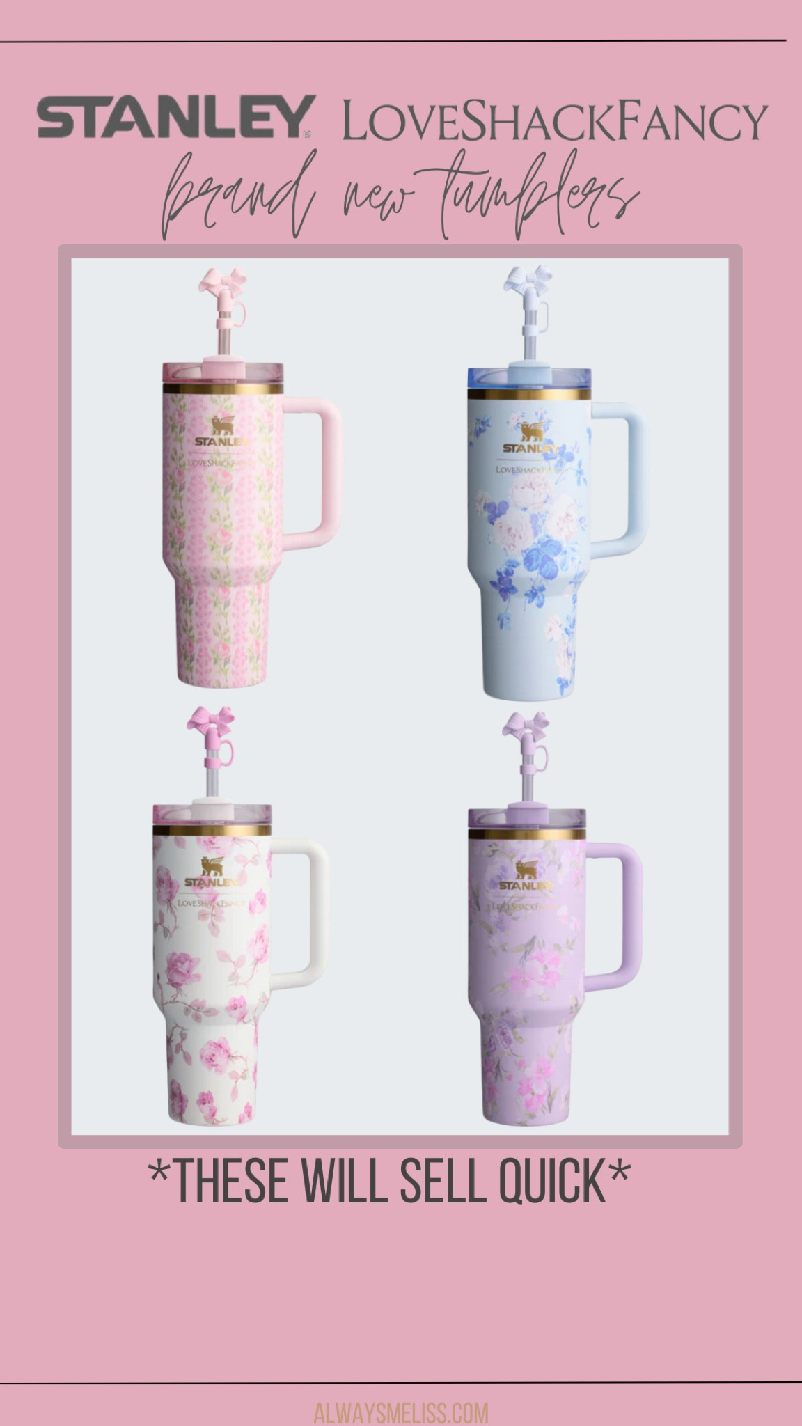 These new Stanley tumblers are super cute!! Will sell quickly!!

Stanley
Tumbler