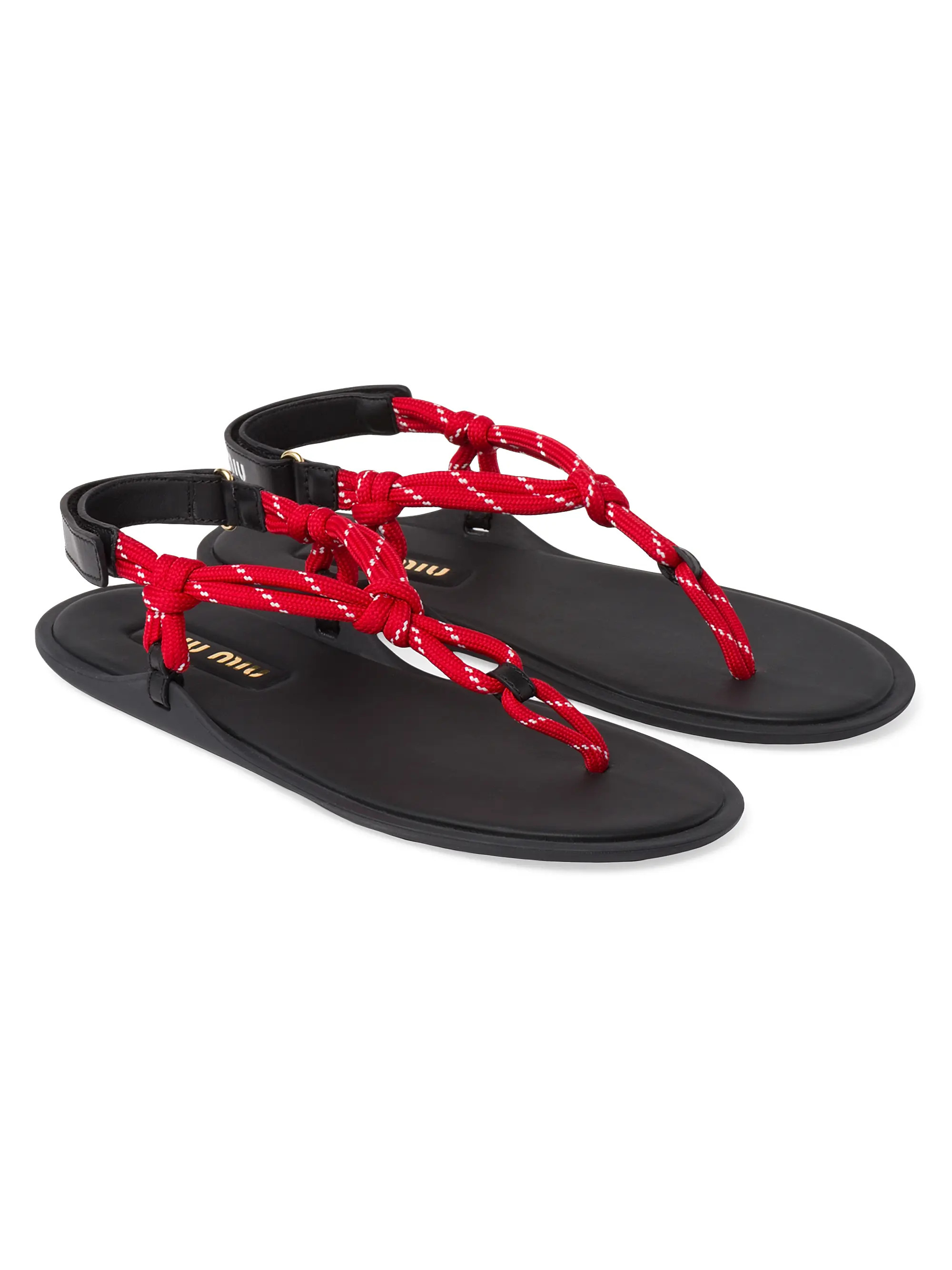 T-Strap Rope Sandals | Saks Fifth Avenue