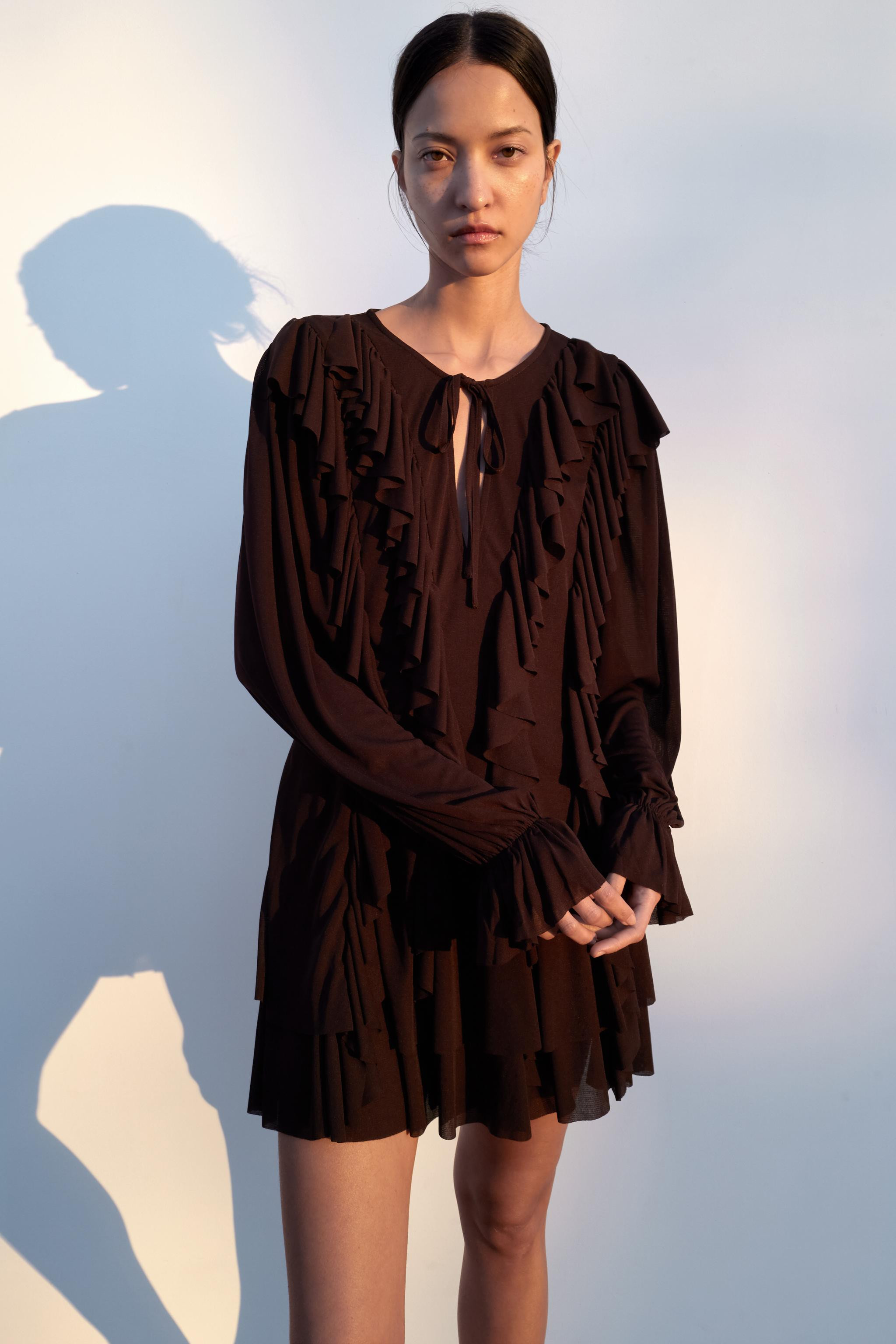 SHORT RUFFLED DRESS | Zara US