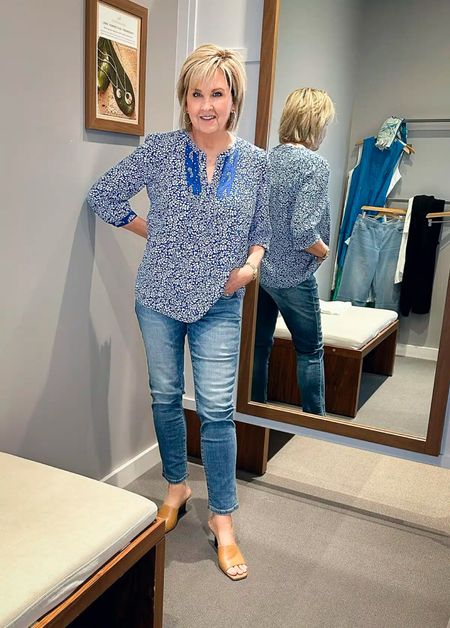 Printed blouse size small | similar jeans size 8 | weekend casual | womens outfit idea | teacher style | Amazon finds 

#LTKOver40 #LTKStyleTip #LTKSaleAlert