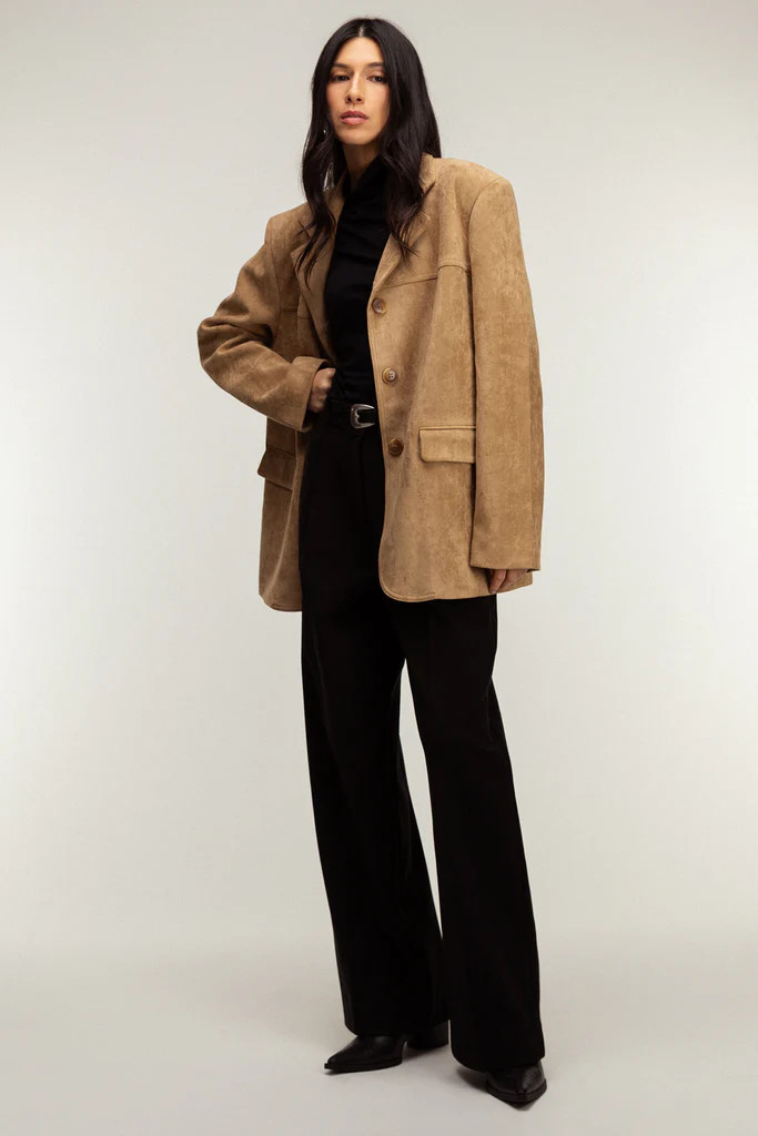 VEGAN SUEDE BLAZER | OAK + FORT