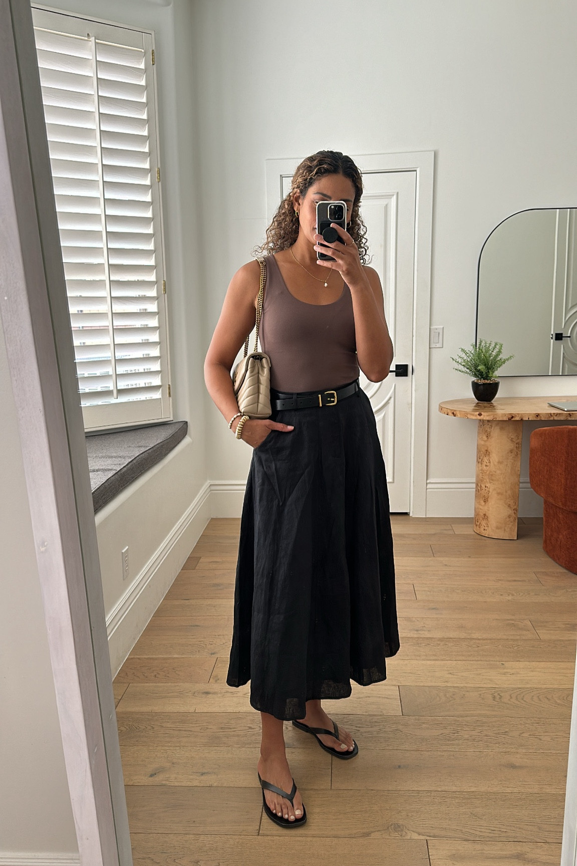 LINEN SKIRT SUMMER OUTFIT//this elevated piece has pockets and belt loops!! All fit true to size.

#linen #skirt #summer #resort #style #outfit #inspo #targetfind

#LTKStyleTip #LTKOver40 #LTKFindsUnder50