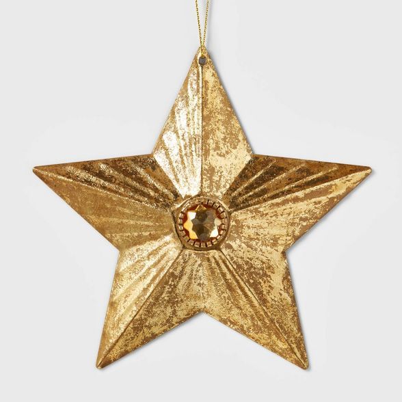 Metal Star Christmas Tree Ornament Gold - Wondershop™ | Target