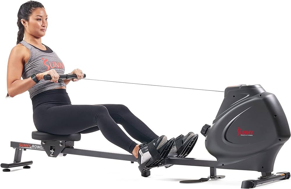 Sunny Health & Fitness Premium Magnetic Rowing Machine Interactive Rower with Optional Exclusive ... | Amazon (US)