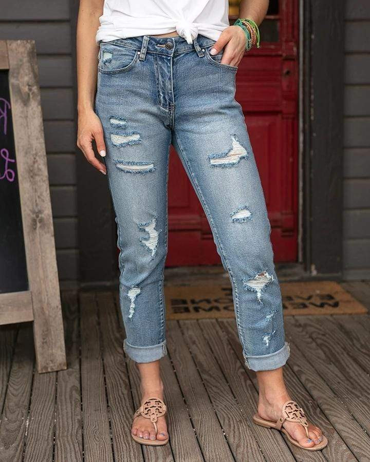 Favorite Girlfriend Jeans - Distressed | Grace and Lace