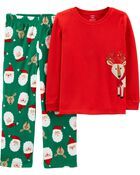 2-Piece Reindeer Christmas Fleece PJs | Carter's