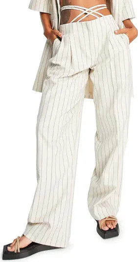Stripe Tie Waist Pants | Nordstrom