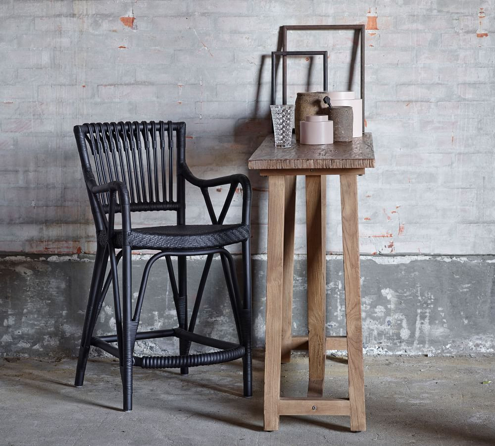 Blues Rattan Counter Stool | Pottery Barn (US)