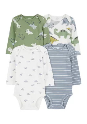 Carter's Baby Boys Printed Bodysuits - 4 Pack, Newborn | Belk